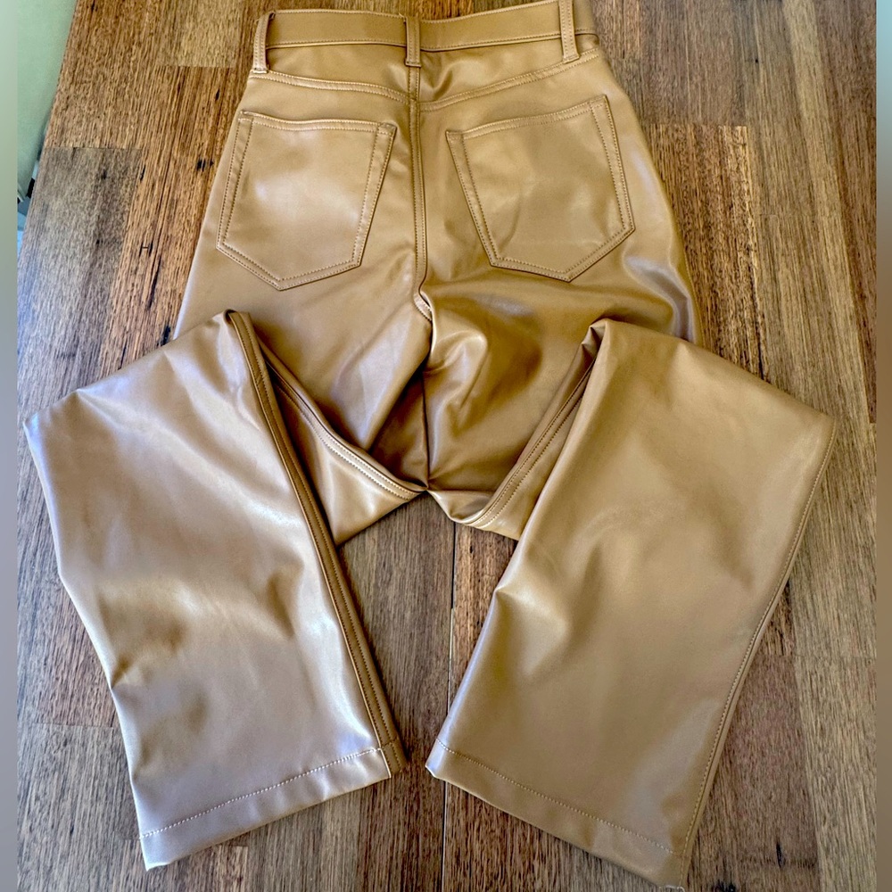 Abercrombie & Fitch Tan Faux Leather Pants - Picture 7 of 10